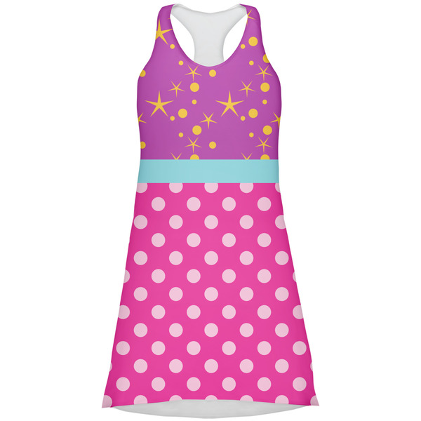 Custom Sparkle & Dots Racerback Dress - Large