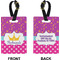 Sparkle & Dots Rectangle Luggage Tag (Front + Back)