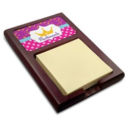 Sparkle & Dots Red Mahogany Sticky Note Holder (Personalized)