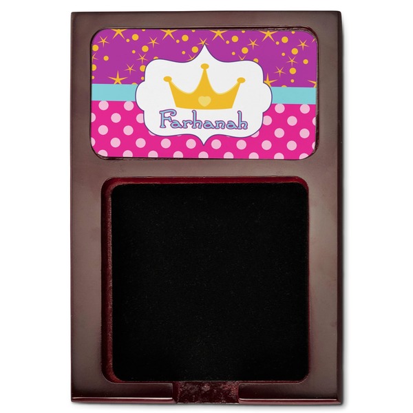 Sparkle & Dots Red Mahogany Sticky Note Holder - Flat