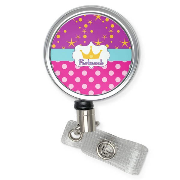 Custom Sparkle & Dots Retractable Badge Reel (Personalized)