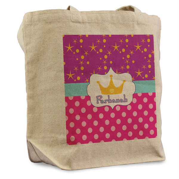 Custom Sparkle & Dots Reusable Cotton Grocery Bag (Personalized)