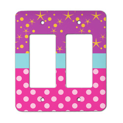 Sparkle & Dots Rocker Style Light Switch Cover - Two Switch