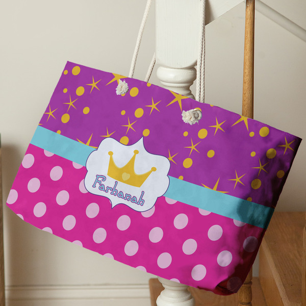 Sparkle & Dots Large Rope Tote - Life Style