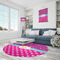 Sparkle & Dots Round Area Rug - IN CONTEXT