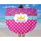 Sparkle & Dots Round Beach Towel - In Use