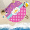 Sparkle & Dots Round Beach Towel Lifestyle