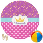Sparkle & Dots Round Beach Towel (Personalized)