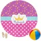 Sparkle & Dots Round Beach Towel (Personalized)