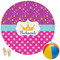Sparkle & Dots Round Beach Towel (Personalized)