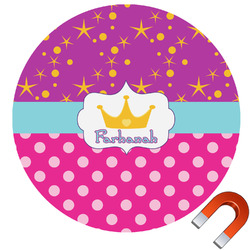 Sparkle & Dots Round Car Magnet - 10" (Personalized)
