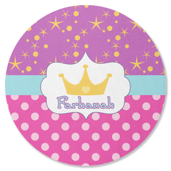 Sparkle & Dots Round Coaster Rubber Back - Single
