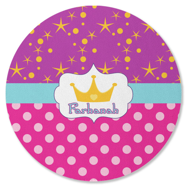 Sparkle & Dots Round Coaster Rubber Back - Single