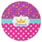 Sparkle & Dots Round Rubber Backed Coaster (Personalized)