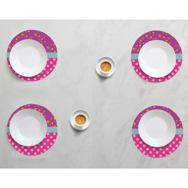 Sparkle & Dots Round Linen Placemats - LIFESTYLE (set of 4)