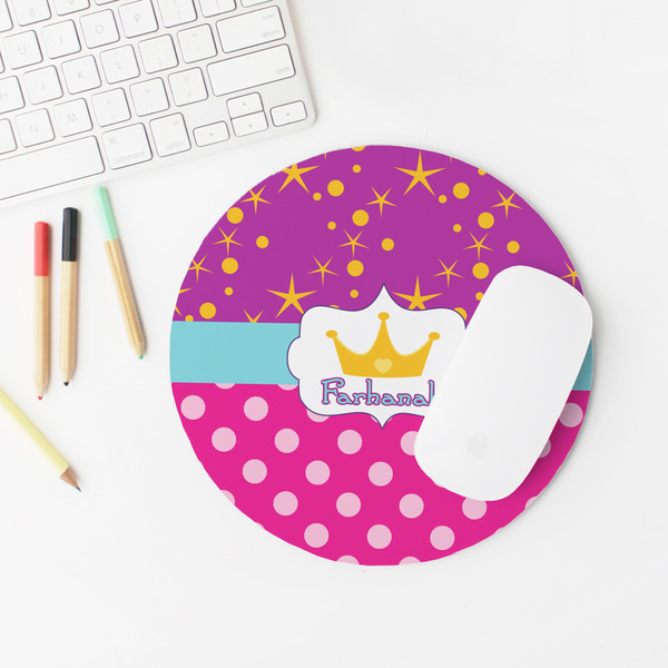 Sparkle & Dots Round Mousepad - LIFESTYLE 2