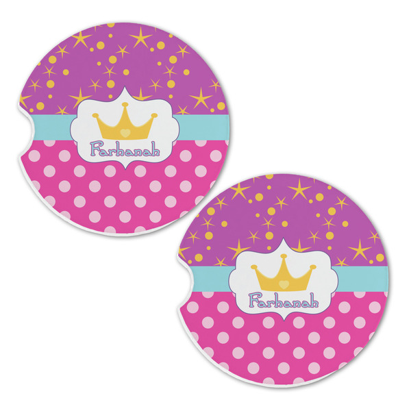 Sparkle & Dots Sandstone Car Coasters - Set of 2