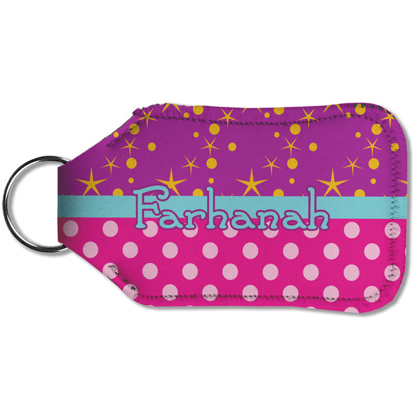 Sparkle & Dots Sanitizer Holder Keychain - Small (Back)