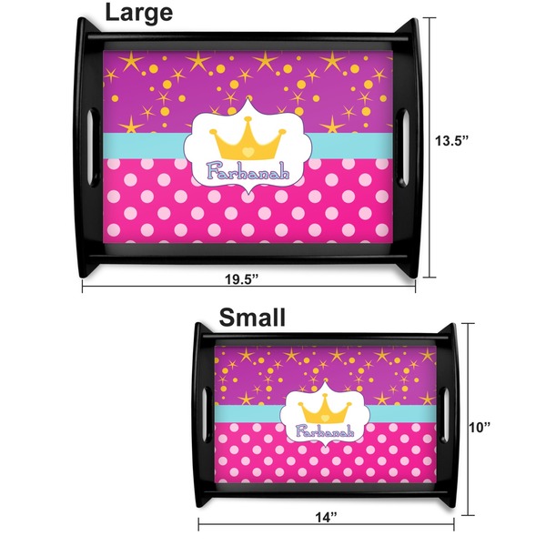 Sparkle & Dots Serving Tray Black Sizes