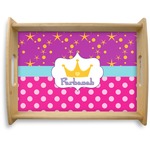 Sparkle & Dots Natural Wooden Tray - Large (Personalized)