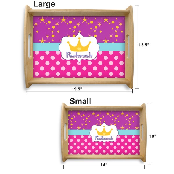 Sparkle & Dots Serving Tray Wood Sizes