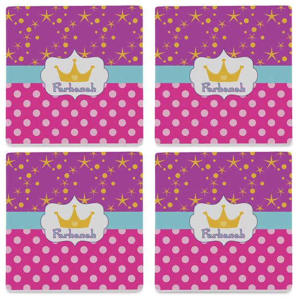 Sparkle & Dots Set of 4 Sandstone Coasters - See All 4 View