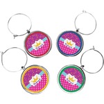 Sparkle & Dots Wine Charms (Set of 4) (Personalized)