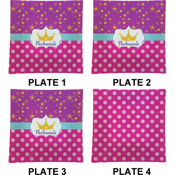 Sparkle & Dots Set of Square Dinner Plates (Approval)