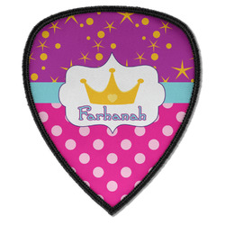 Sparkle & Dots Iron on Shield Patch A w/ Name or Text