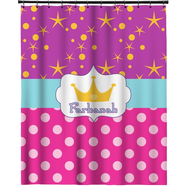 Custom Sparkle & Dots Extra Long Shower Curtain - 70"x84" (Personalized)