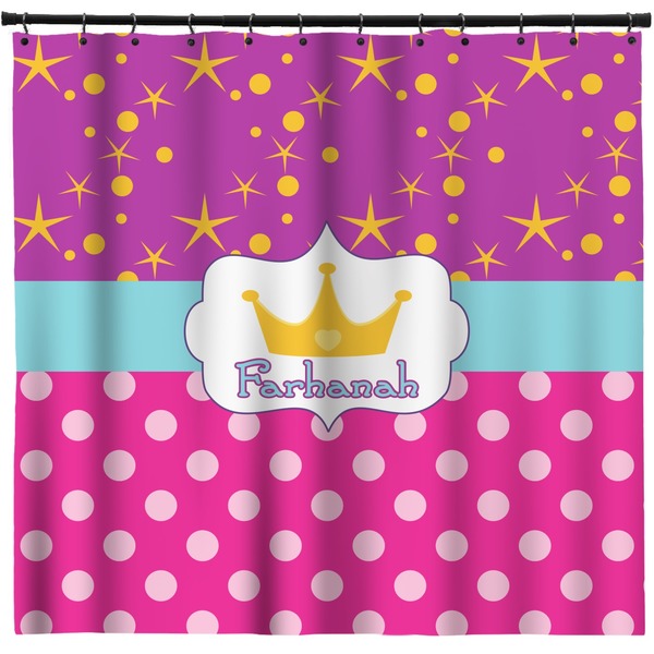 Custom Sparkle & Dots Shower Curtain (Personalized)