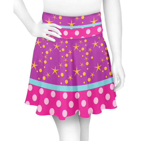 Custom Sparkle & Dots Skater Skirt - Medium