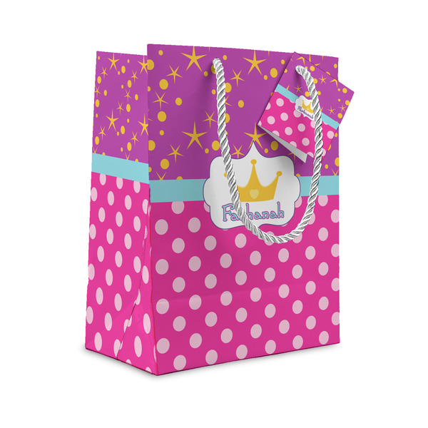 Custom Sparkle & Dots Small Gift Bag (Personalized)