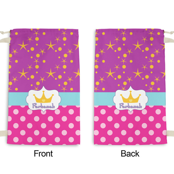 Sparkle & Dots Small Laundry Bag - Front & Back View