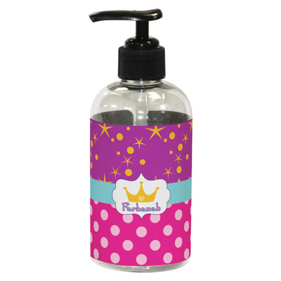 Sparkle & Dots Plastic Soap / Lotion Dispenser (8 oz - Small - Black) (Personalized)