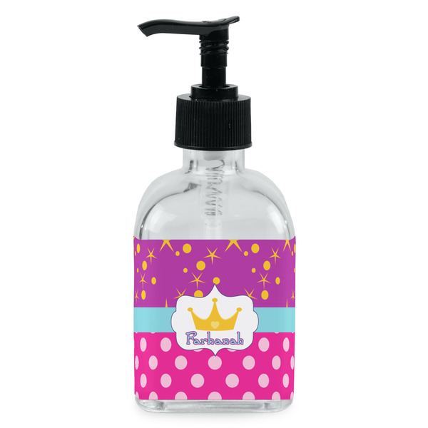 Custom Sparkle & Dots Glass Soap & Lotion Bottle - Single Bottle (Personalized)
