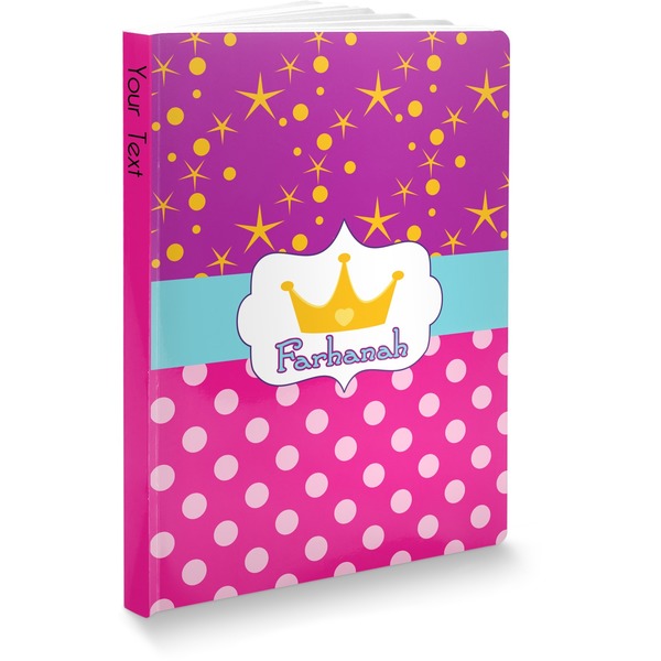 Custom Sparkle & Dots Softbound Notebook (Personalized)