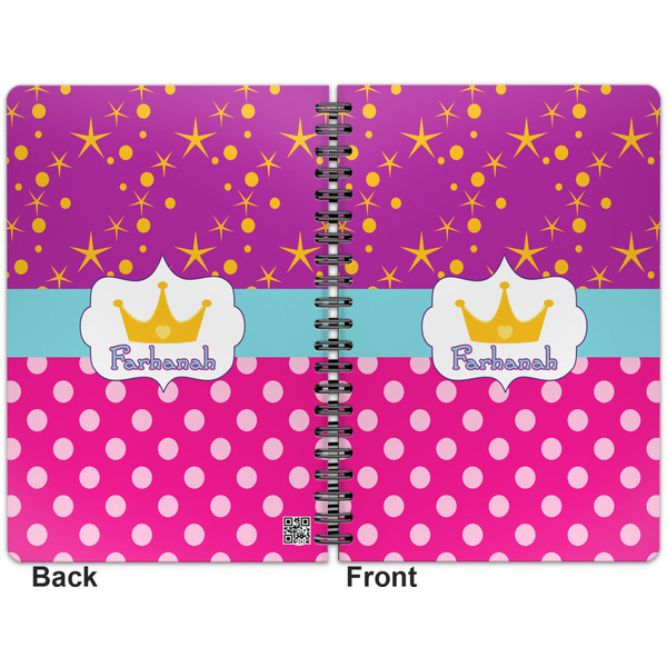 Sparkle & Dots Spiral Journal 7 x 10 - Apvl