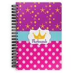 Sparkle & Dots Spiral Notebook - 7x10 w/ Name or Text