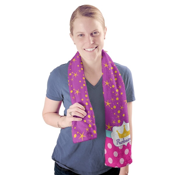 Sparkle & Dots Sport Towel - Exercise use - Model