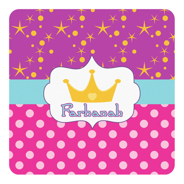 Custom Sparkle & Dots Square Decal - XLarge (Personalized)