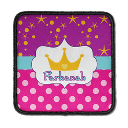 Sparkle & Dots Iron On Square Patch w/ Name or Text