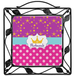 Sparkle & Dots Square Trivet (Personalized)