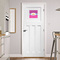 Sparkle & Dots Square Wall Decal on Door