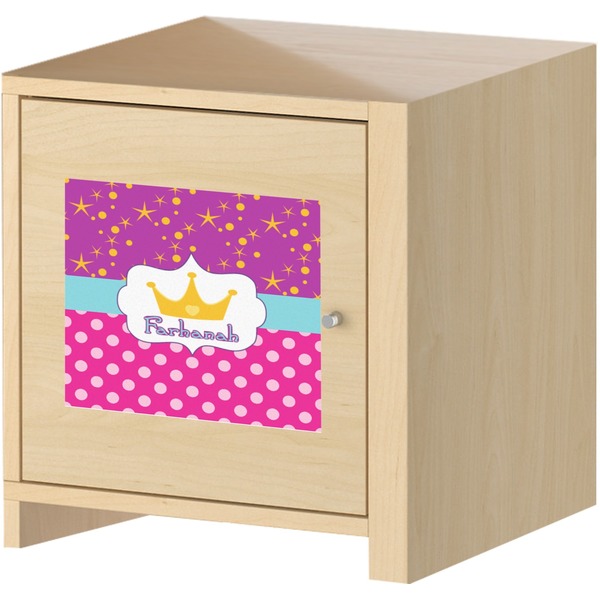 Sparkle & Dots Square Wall Decal on Wooden Cabinet