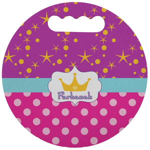 Custom Sparkle & Dots Stadium Cushion (Round) (Personalized)
