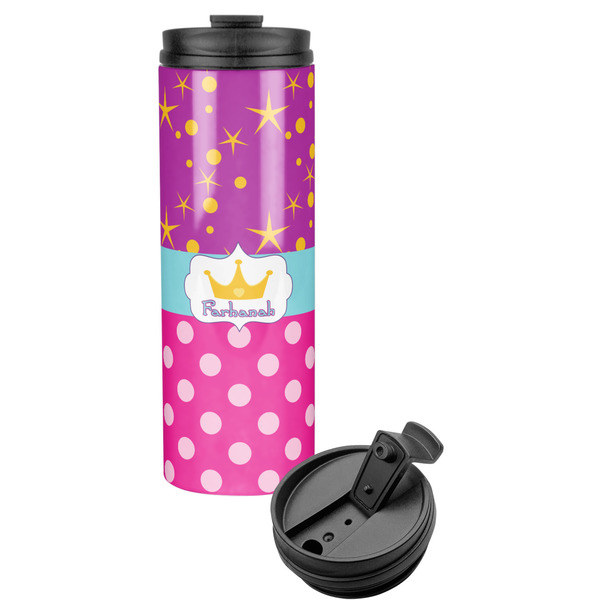 Custom Sparkle & Dots Stainless Steel Skinny Tumbler (Personalized)
