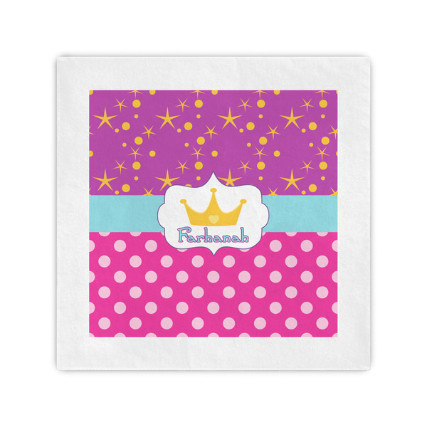 Custom Sparkle & Dots Standard Cocktail Napkins (Personalized)