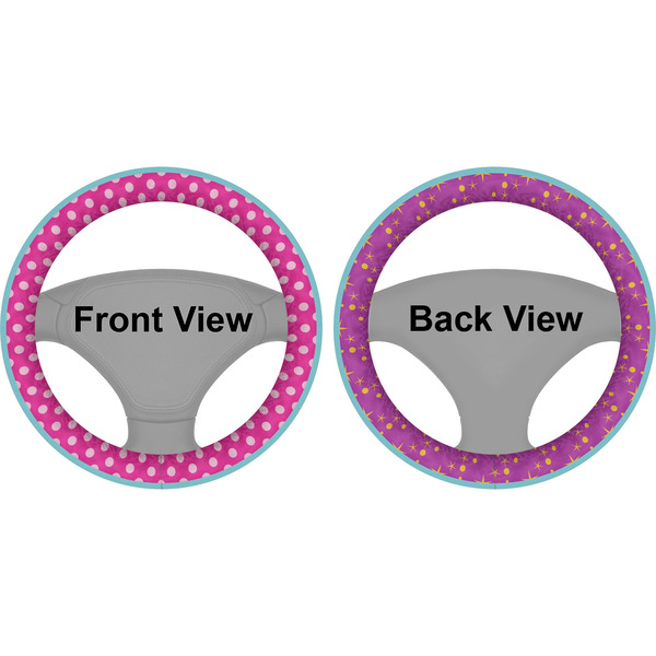 Sparkle & Dots Steering Wheel Cover- Front and Back