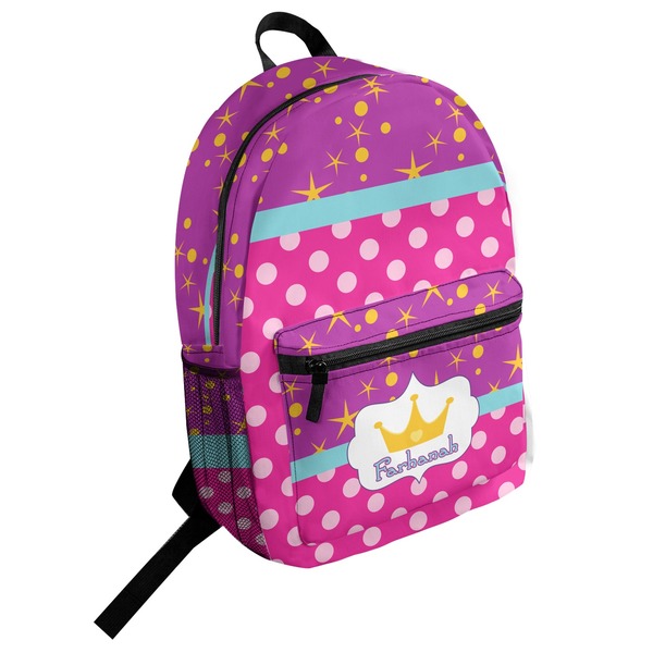 Custom Sparkle & Dots Student Backpack (Personalized)